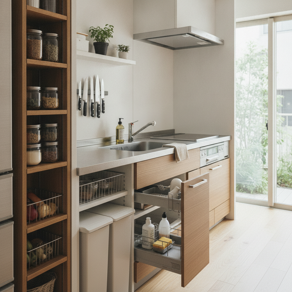 キッチンを快適に！狭い空間を活かす収納＆お掃除ガイド